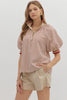 City Time Striped Top-Brick