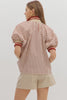 City Time Striped Top-Brick