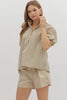 City Time Striped Top-Olive
