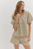 City Time Striped Top-Olive