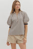 City Time Striped Top-Black