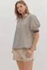 City Time Striped Top-Black