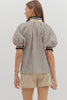 City Time Striped Top-Black