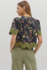 Fancy Florals Top-Black