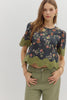 Fancy Florals Top-Black