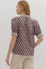 Blossom Drift Botanical Top-Brown