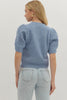 Soft Details Knit Sweater-Blue