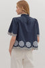 Bohemian Dreams Embroidered Top- Dark Navy