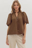 Sweet Harmony Eyelet Top-Brown