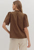 Sweet Harmony Eyelet Top-Brown