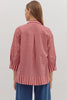 Right Way Striped Top-Burgundy