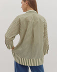 Right Way Striped Top-Olive