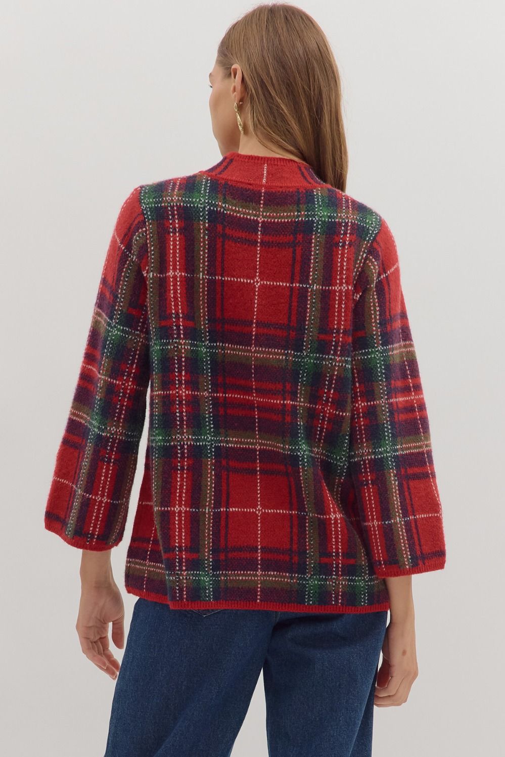 Tree Topper Plaid Top-Red