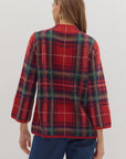 Tree Topper Plaid Top-Red