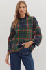 Tree Topper Plaid Top-Navy