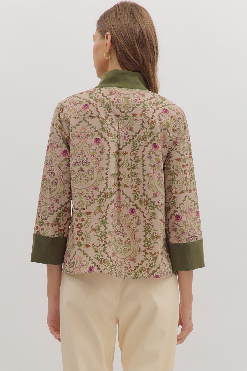 Paisley Days Top-Taupe