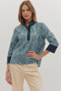 Paisley Days Top-Slate Blue
