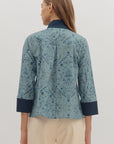 Paisley Days Top-Slate Blue