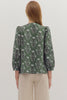 Midtown Florals Top-Moss