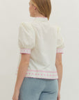 Embroidered Dream Top-Cream