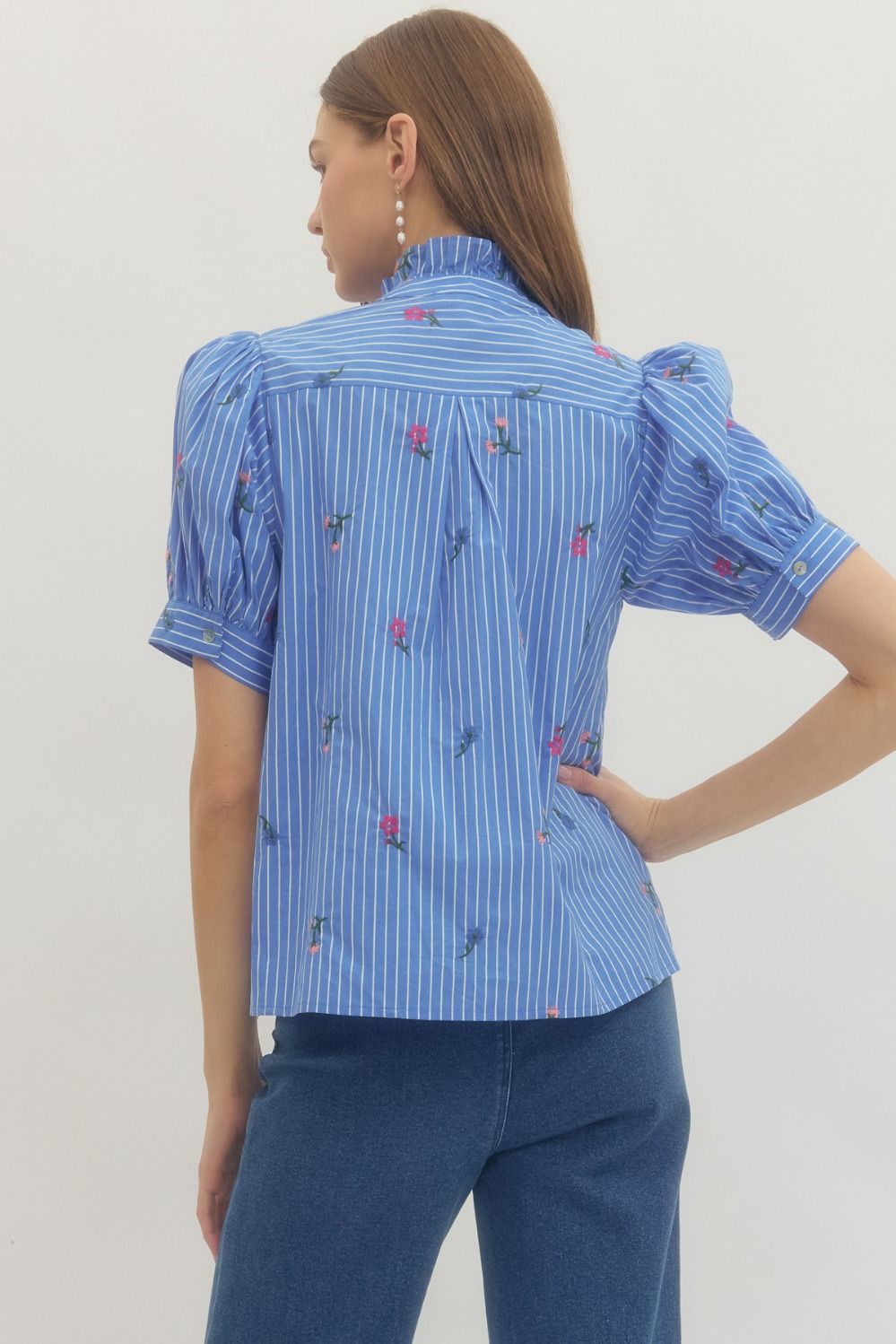 Floral Ease Puff Sleeve Top