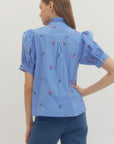Floral Ease Puff Sleeve Top
