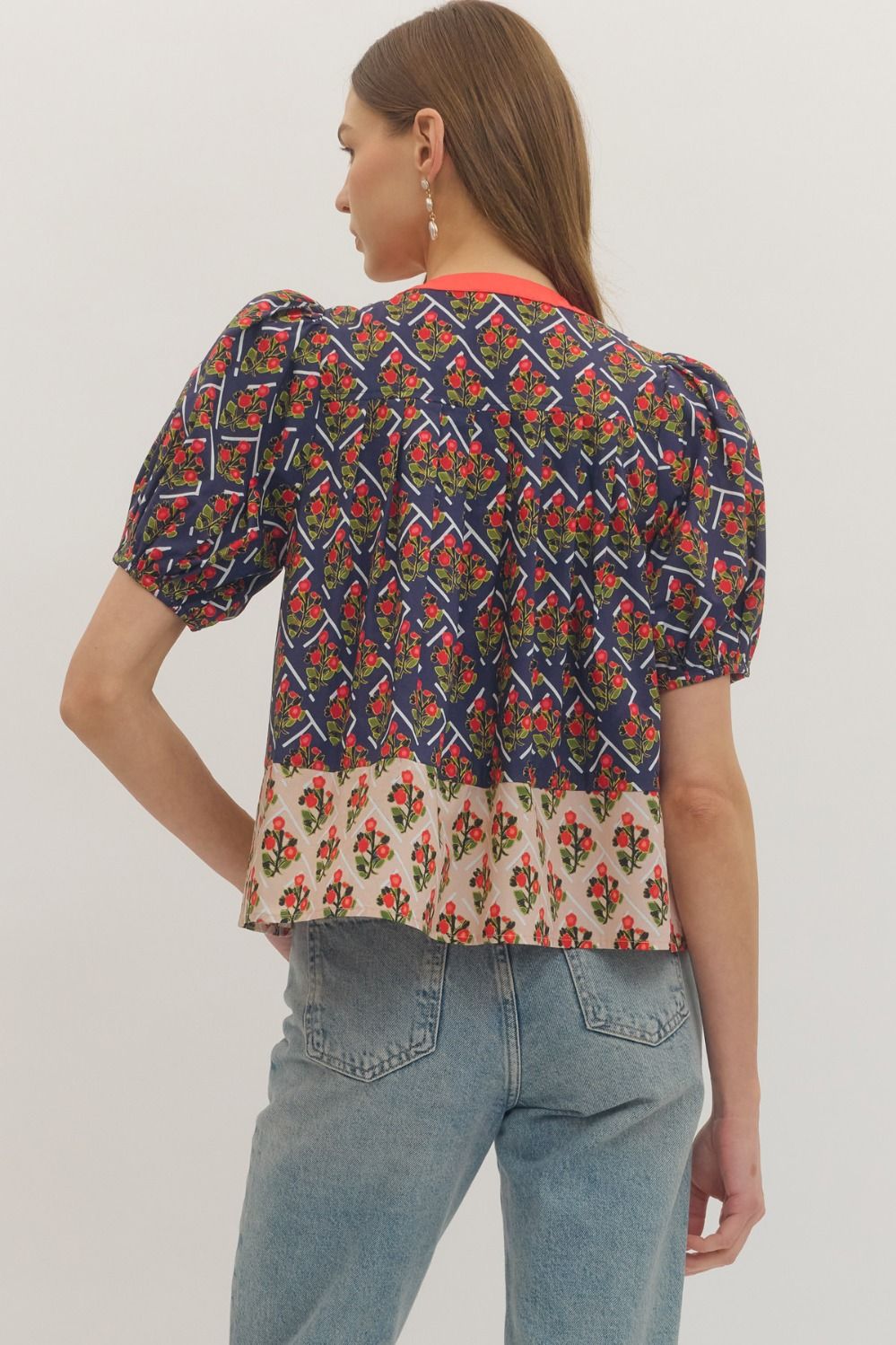 Boho Mix Floral Print Top