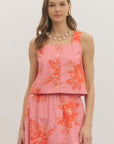 Soft Bloom Sleeveless Top-Pink
