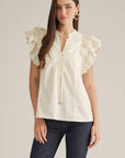 Marcella Ruffle Top-Cream