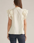 Marcella Ruffle Top-Cream
