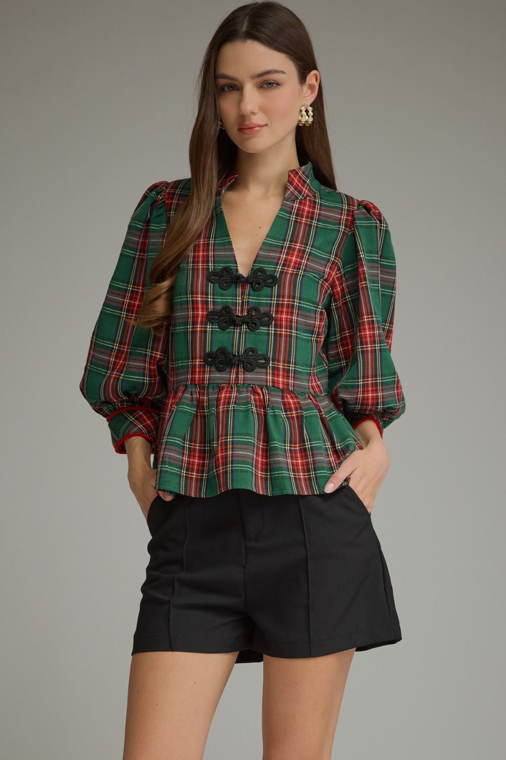 Yuletide Belle Peplum Top