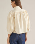 Annalise Puff Sleeve Top-Ecru