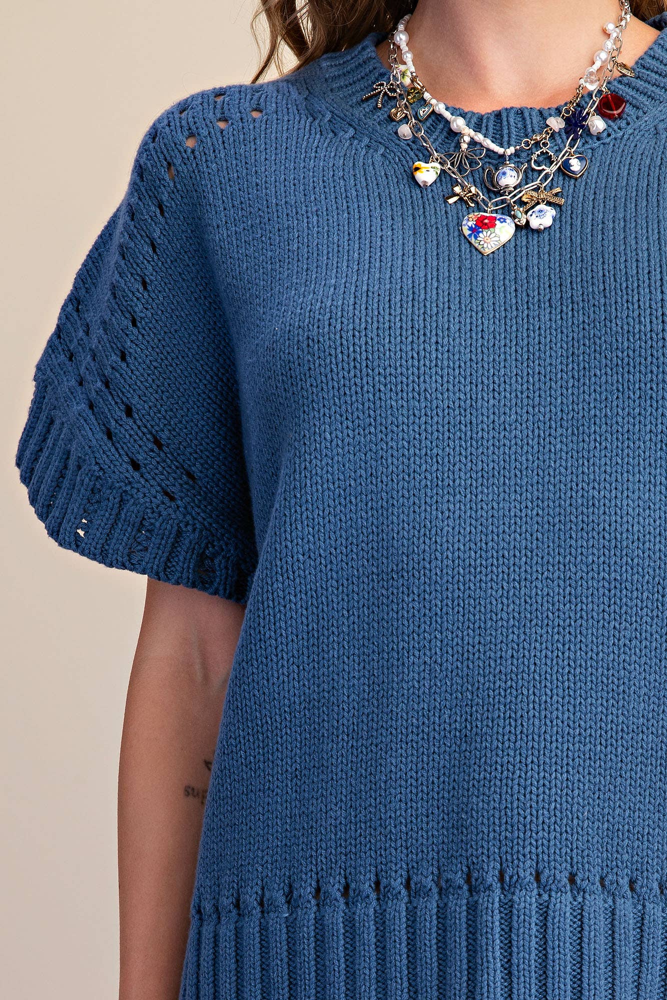 Woodland Charm Sweater-Blue