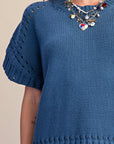 Woodland Charm Sweater-Blue