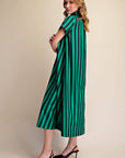 The Iconic Stripe Midi Dress-Navy