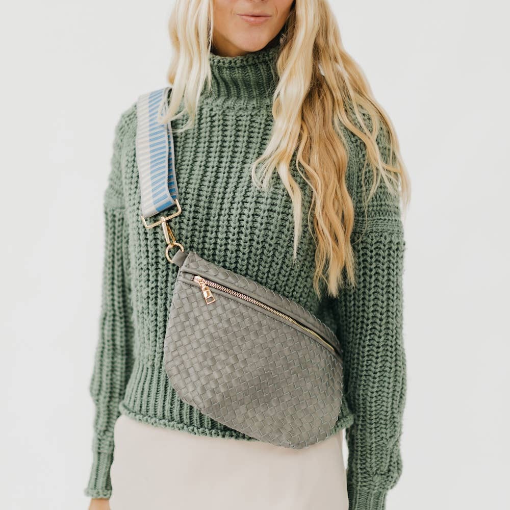 Westlyn Woven Bum Bag- Gray