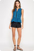 Major Wish Scallop Print Top