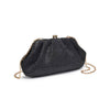 Triana Straw Frame Clutch- Black