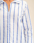 Everly Stripe Top-Blue