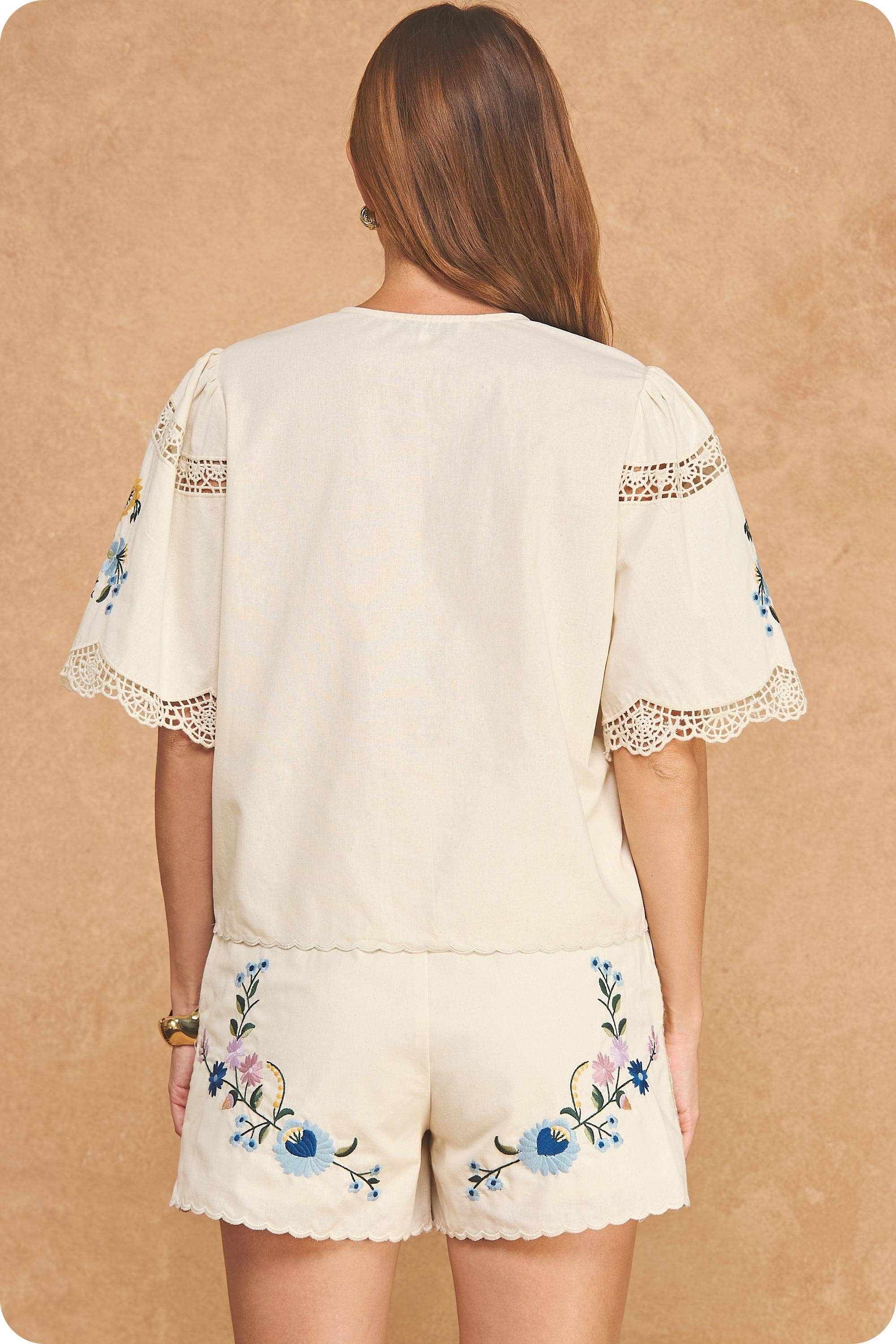 Orchid Whisper Embroidered Top