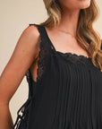 PREORDER: Fleur Romance Midi Dress-Black