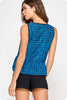 Major Wish Scallop Print Top