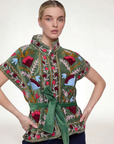 Rustic Retreat Velvet Jacket-Green