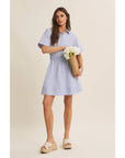 Crisp Summer Button Down Mini Dress