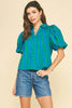 Myrtle Beach Striped Top-Blue/Green