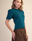 Sunday Autumn Knit Top-Teal