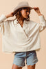 Get Loose Woven Top- Ivory