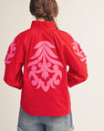 Blush Peony Top-Red