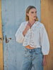 Bay Breeze Denim Top-Off White