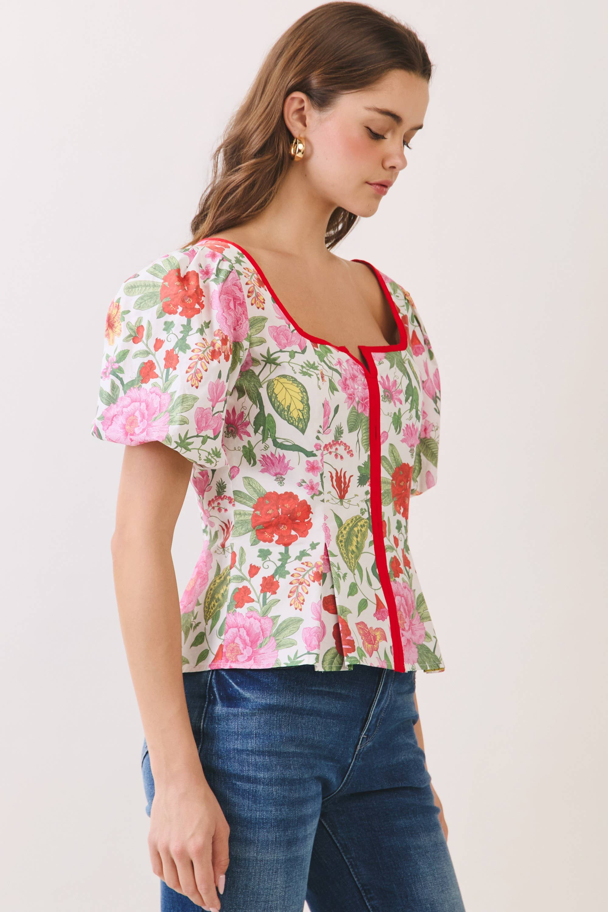 Garden Romance Peplum Top